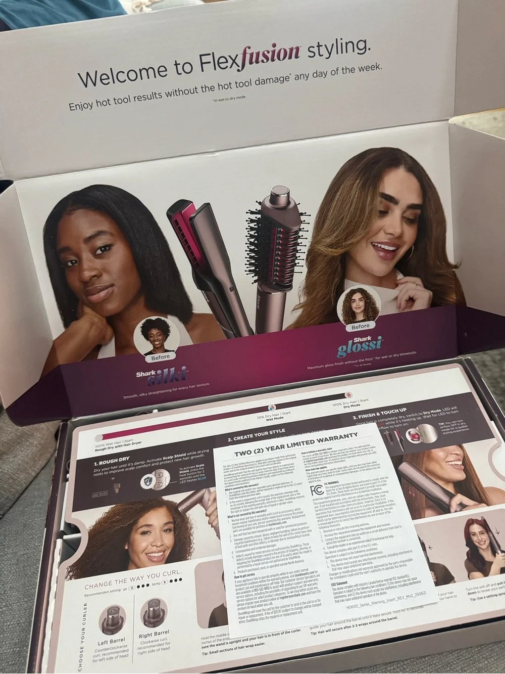 Shark FlexFusion Multi-Styling Hair Tool in Rose Gold